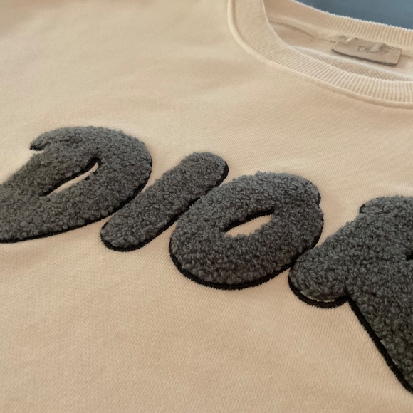 Dior Sweatshirt Womens XXL Kaws Collaboration White Bumble Bee Logo - Picture 9 of 11